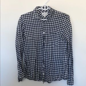 J. Crew Black Gingham Shirt